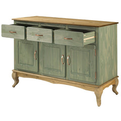 Green 57.48'' Wide 3 Drawer Pine Solid Wood Sideboard Great for your Living Room, Bedroom, Entryway Perfect for Organize