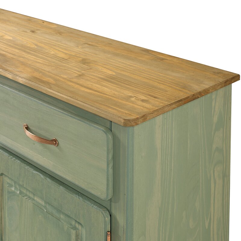 Green 57.48'' Wide 3 Drawer Pine Solid Wood Sideboard Great for your Living Room, Bedroom, Entryway Perfect for Organize