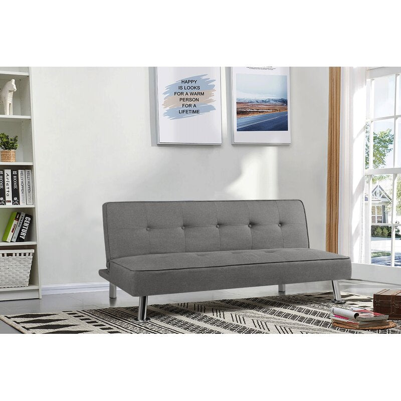 Weidner Twin 64.9'' Wide Tufted Back Convertible Sofa
