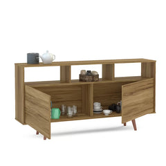 Weisgerber 59'' Wide Buffet Table Stylish Mid-Century Sideboard Solid Wood