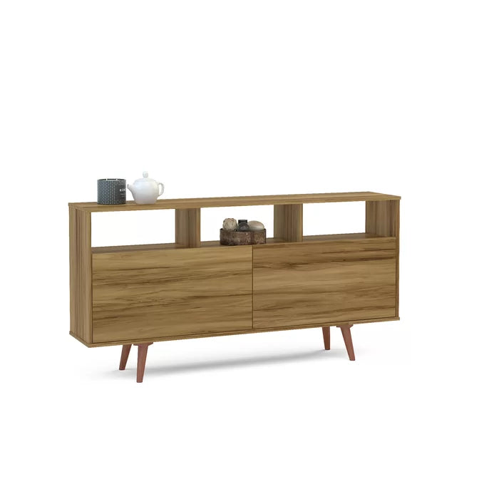 Weisgerber 59'' Wide Buffet Table Stylish Mid-Century Sideboard Solid Wood