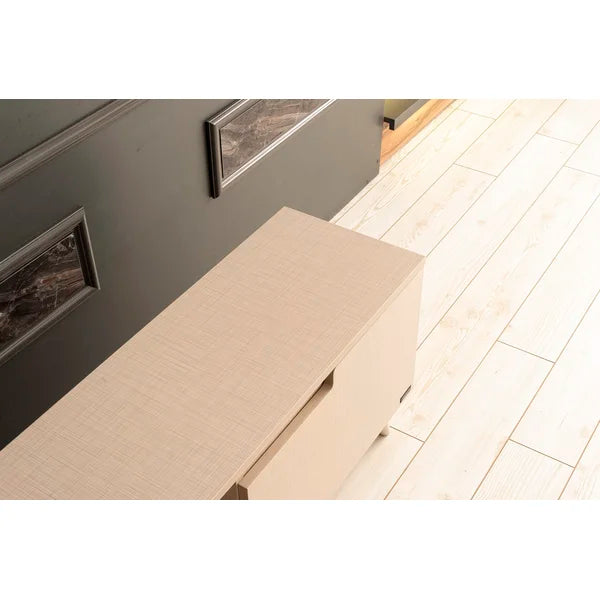 Beige Welham TV Stand for TVs up to 78" Modern and Contemporary-Inspired Design