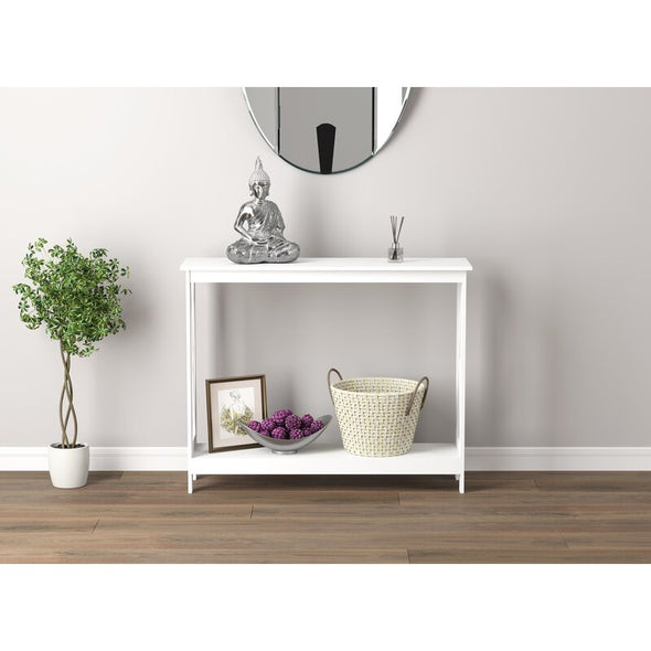 White Wellesley 39.5'' Console Table Made from Engineered Wood