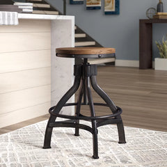 Wellman Adjustable Height Swivel Bar Stool Set of 2 Trend Right Casual Contemporary