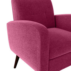 Fuchsia Pink 28'' Wide Tufted Armchair and Ottoman Create A Cozy Reading Nook in your Bedroom Or Office with this 2-Piece Armchair and Ottoman Set