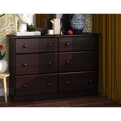 Java 6 Drawer 48'' W Solid Wood this Double Dresser Offers A Lot of Storage Capacity
