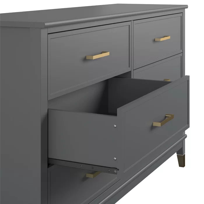 Westerleigh 6 Drawer 56.77'' W Double Dresser Six Spacious Drawers