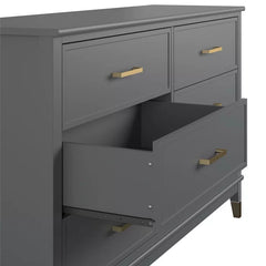 Westerleigh 6 Drawer 56.77'' W Double Dresser Six Spacious Drawers
