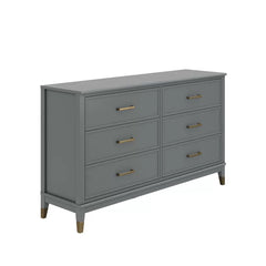Westerleigh 6 Drawer 56.77'' W Double Dresser Six Spacious Drawers