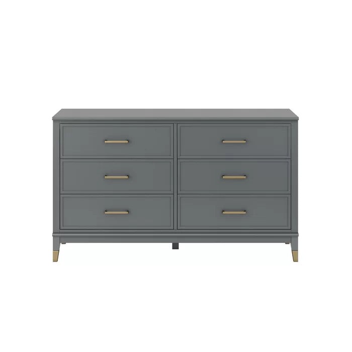 Westerleigh 6 Drawer 56.77'' W Double Dresser Six Spacious Drawers