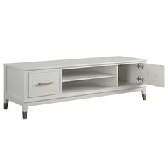 White Westerleigh TV Stand for TVs up to 65" with Adjustable Shelves Offer Plenty Space