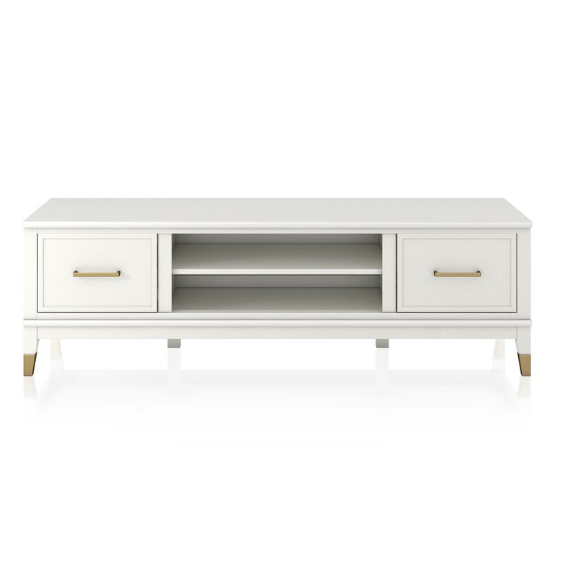Westerleigh TV Stand for TVs up to 65" White Trendy Focal Point to your Living Room