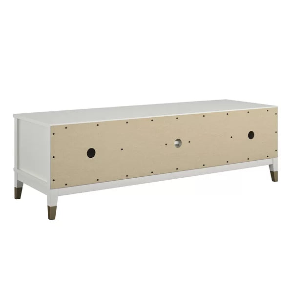 White Westerleigh TV Stand for TVs up to 65" with Adjustable Shelves Offer Plenty Space