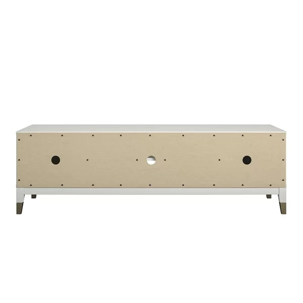 White Westerleigh TV Stand for TVs up to 65" with Adjustable Shelves Offer Plenty Space