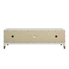 White Westerleigh TV Stand for TVs up to 65" with Adjustable Shelves Offer Plenty Space