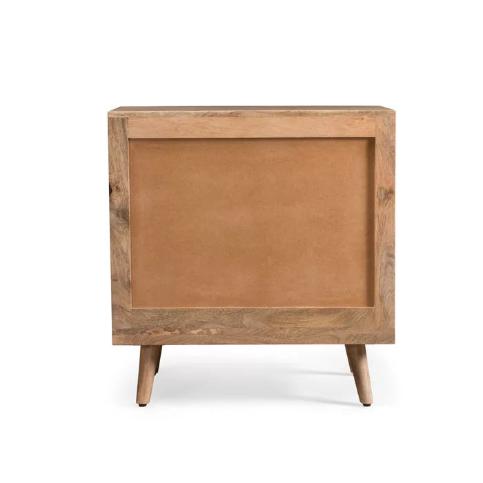 Westphal 30.5'' Tall 3 - Drawer Accent Chest 3D Tile Weave Design Sturdy Wood Frame