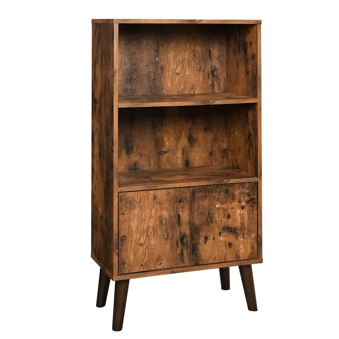 Brown Wethersfield 47.3'' H x 23.7'' W Steel Standard Bookcase Mid Century Modern