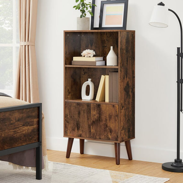 Brown 47.3'' H x 23.7'' W Steel Standard Bookcase Perfect for Supporting your Favorite Books, Games, Plants, Decorations, and More