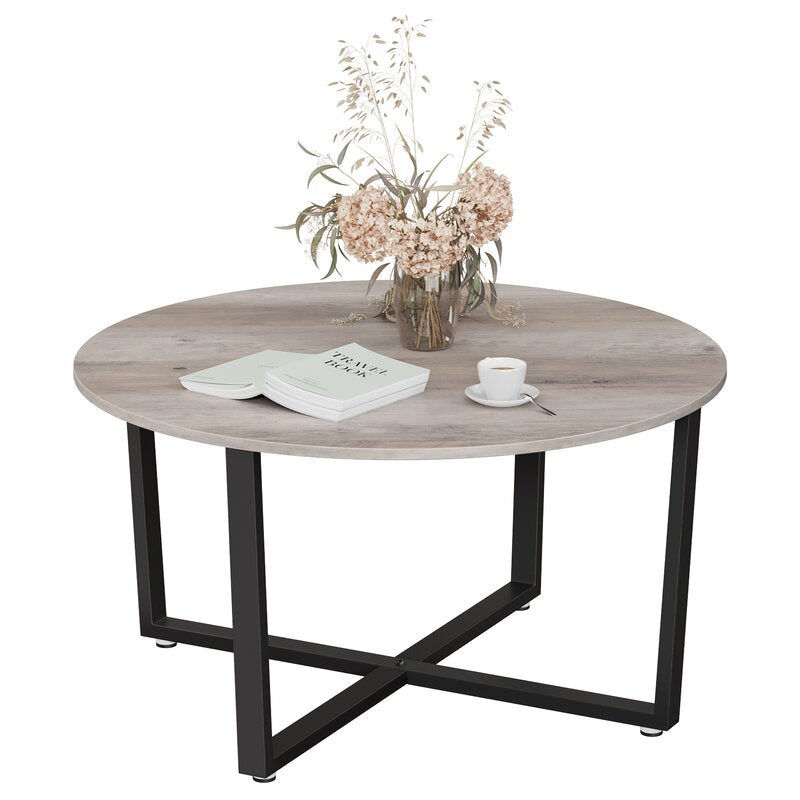Wetumka Cross Legs Coffee Table Greige Lovely Ceramic Decorations