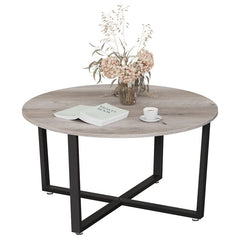 Wetumka Cross Legs Coffee Table Greige Lovely Ceramic Decorations