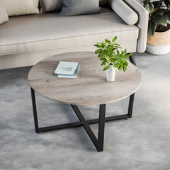 Wetumka Cross Legs Coffee Table Greige Lovely Ceramic Decorations