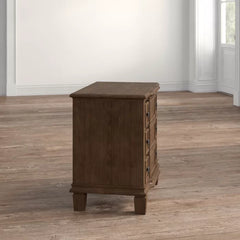 Wheatly 26'' Tall 3 - Drawer Nightstand in Brown