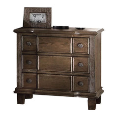 Wheatly 26'' Tall 3 - Drawer Nightstand in Brown