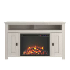 Ivory Pine Whittier TV Stand for TVs up to 50" with Fireplace Included Adjustable Shelves