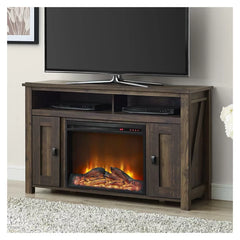 Rustic Whittier TV Stand for TVs up to 50" with Fireplace Included