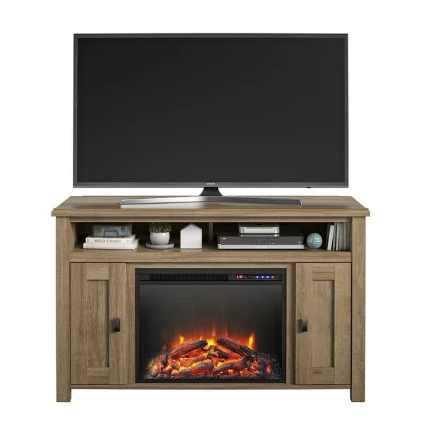 Whittier TV Stand for TVs up to 50" with Fireplace Included Adjustable Shelves