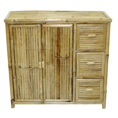 Whobrey 29.5'' Tall Solid Wood 2 - Door Accent Cabinet Natural Bamboo