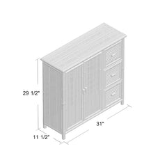 Whobrey 29.5'' Tall Solid Wood 2 - Door Accent Cabinet Natural Bamboo