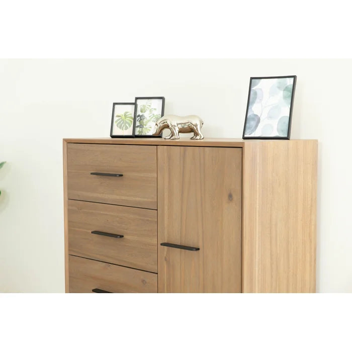 Wickham 4 Drawer 39'' W Solid Wood Dresser Rustic and Contemporary Design