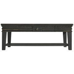 Wiktoria Coffee Table with Storage Dry Vintage Weathered Finish