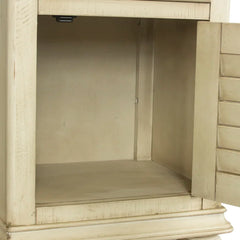 Wilfred 28'' Tall 3 - Drawer Solid Wood Nightstand in Beige/Brown