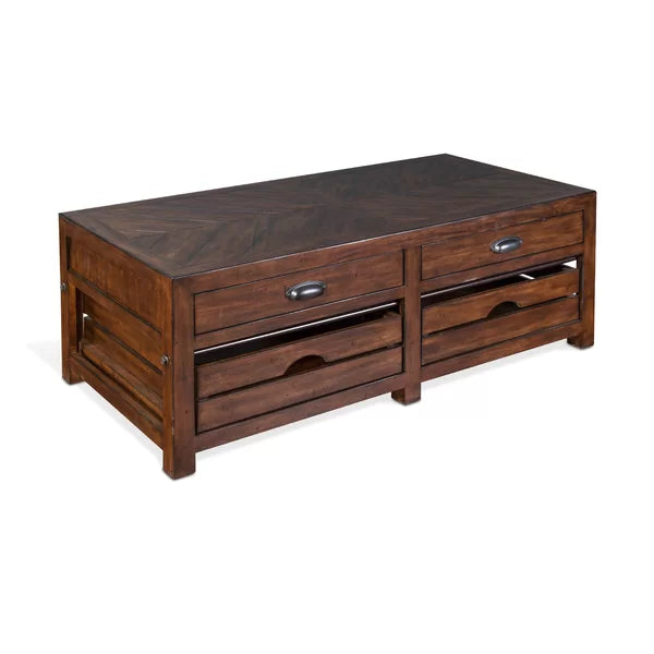 Wilfried Premium Material Coffee Table with Storage Removable Crate Storage
