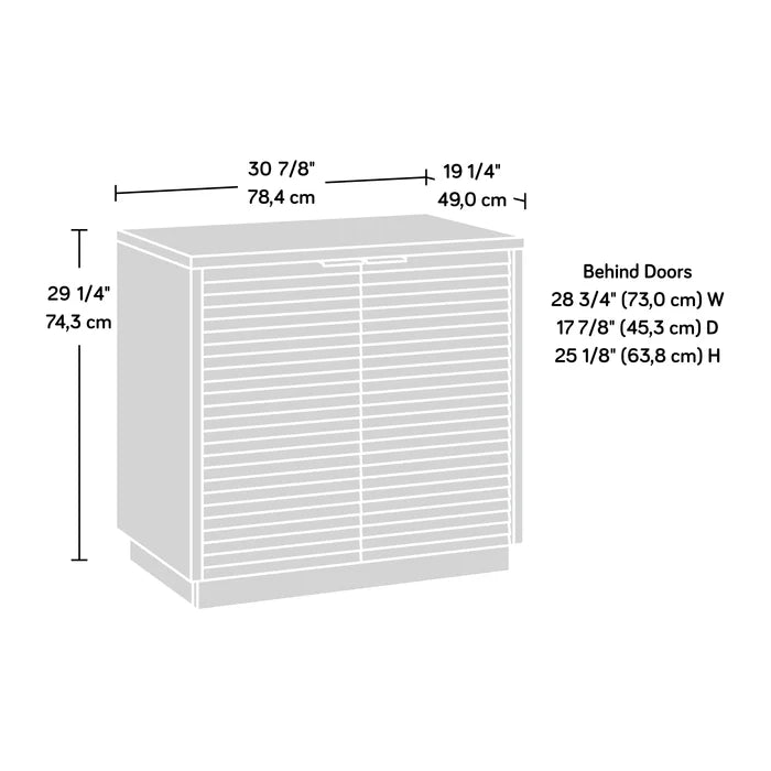 Willa 30.866'' Wide 1 Shelf Storage Cabinet Clean Lined Fits Right in with your Modern Decor