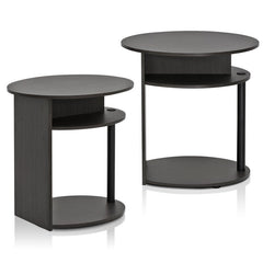20.3'' Tall Floor Shelf End Table Set Display Decor, Hold TV Remotes and Beverages
