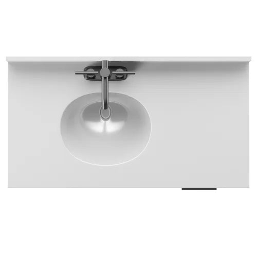 Willhite 37" Single Bathroom Vanity Set Paneled Front and Brushed Stainless Steel