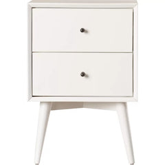 Bright White Williams 26'' Tall 2 - Drawer Nightstand Perfect for Bedside