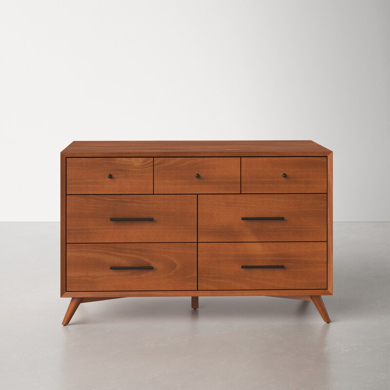 7 Drawer 56'' W Dresser Ideal for Tucking Away the Rest of your Displaced Wardrobe Perfect for Organize