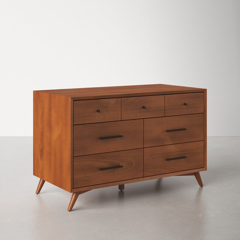 7 Drawer 56'' W Dresser Ideal for Tucking Away the Rest of your Displaced Wardrobe Perfect for Organize
