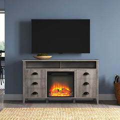 Willisca TV Stand for TVs up to 58" with Fireplace Included Adjustable Shelves and Cable Management