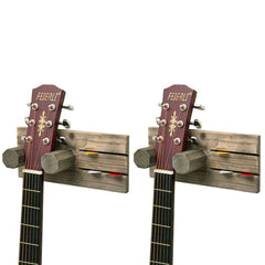 Wall-Mounted Acoustic Guitar Hanging Rack (Set of 2) Keep your Guitar Properly Stored with this Vintage Guitar Wall Hanger with A Pick Holder