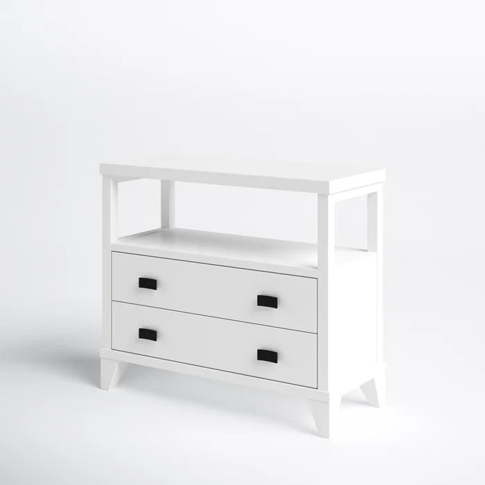 White Wilson 29.5'' Tall 2 - DrawerSolid Wood Nightstand Perfect for Bedside