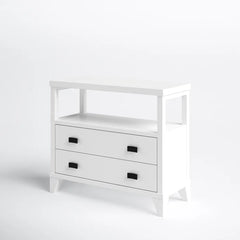 White Wilson 29.5'' Tall 2 - DrawerSolid Wood Nightstand Perfect for Bedside