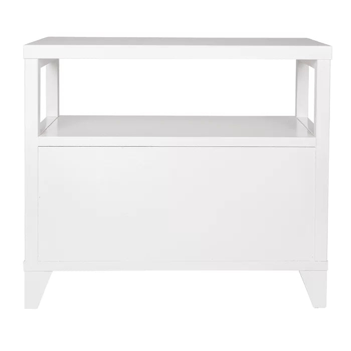 White Wilson 29.5'' Tall 2 - DrawerSolid Wood Nightstand Perfect for Bedside