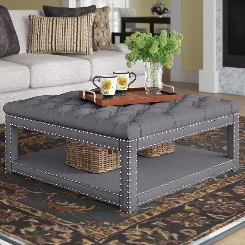 Winbush tufted cheap cocktail ottoman