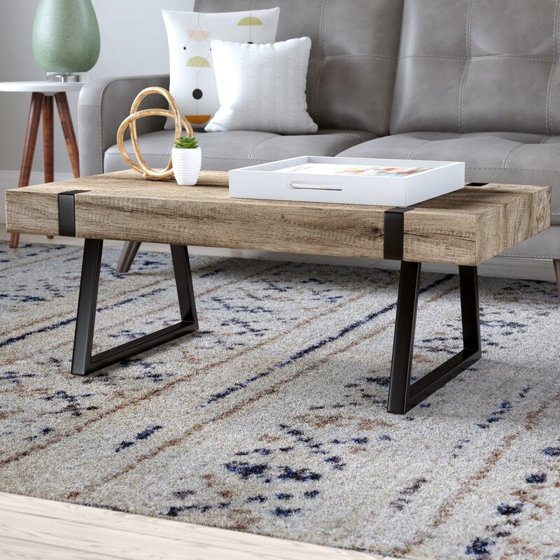 Winnie Sled Single Coffee Table Canyon Gray Indoor Furniture