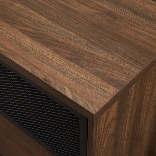 Dark Walnut Wireman TV Stand for TVs up to 85" Four Adjustable Shelves